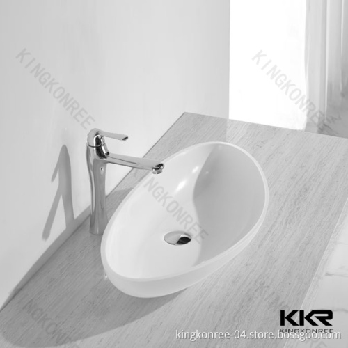 Unique Gel Coat Acrylic Solid Surface Bathroom Sink (KKR-B1501143)